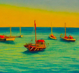 boats at sea