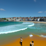 Bondi beach colourful