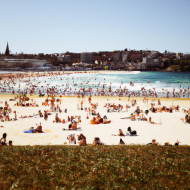 Bondi beach sun bath