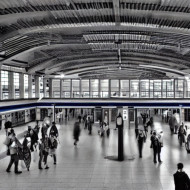 busy train station