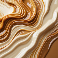 Caramel and cream  fluid  texture