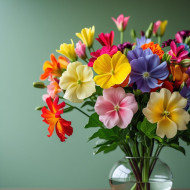 Close up of vase  with flowers