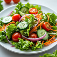 Close up of vege salad in plate