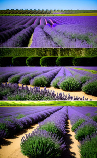 COLLAGE OF LAVENDAR FIELDS