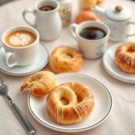 Danish pastries and coffee