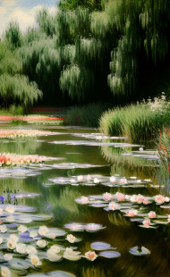 FLOWER POND PAINTING