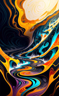 Fluid abstract art