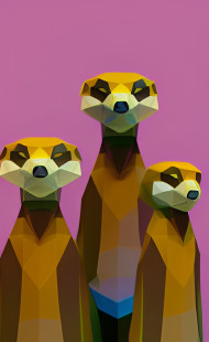 geometric shaped meercats