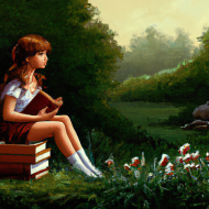 Cute Girl with book