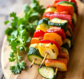 Grilled vegetable skewers