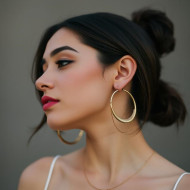 Hoop ear rings