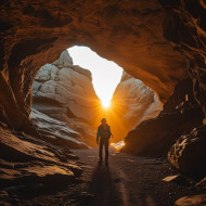 Into the light, from the heart of the cave
