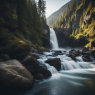 Losing ourselves in falling water