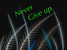 Never give up