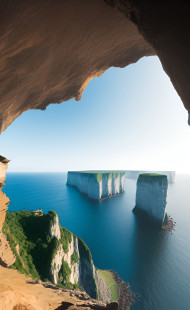 ocean view from cave