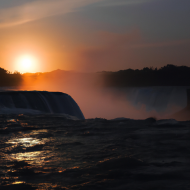 Orange Sun Rise and Nayagra falls