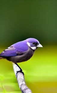 purple coloured bird