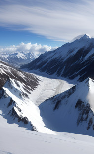 snowcapped mountains