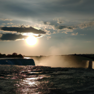 Sun falls  over Nayagra falls