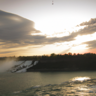 Sun set over Nayagra falls