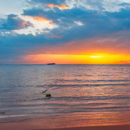 SUNSET AT BEACH