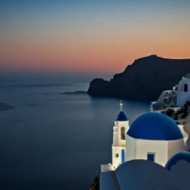 SUNSET AT SANTORINI