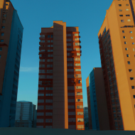 Tall apartments in city