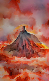 VOLCANO PAINTING