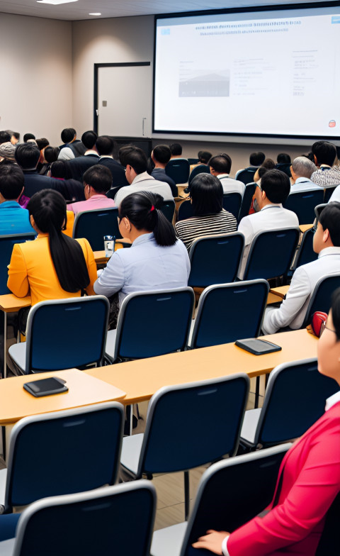 GROUP OF STUDENTS ATTENDING SEMINAR
