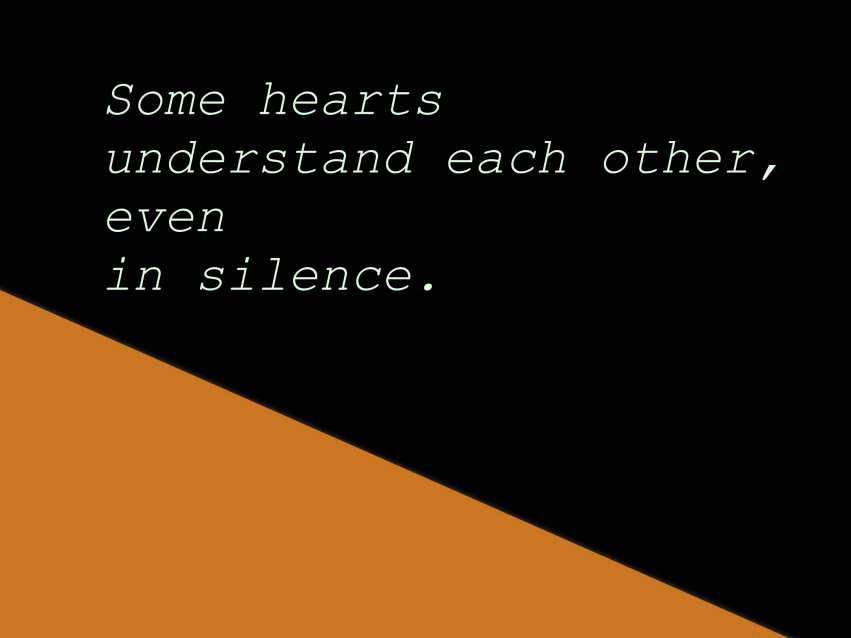 silence is golden