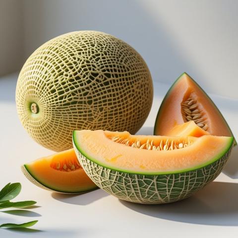 Still life of Cantaloupe melon